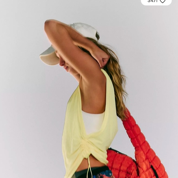 FREE‎ PEOPLE MOVEMENT yellow workout top NWT - Picture 6 of 8